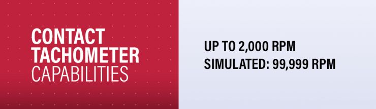 Contact Tachometer Calibration Capability